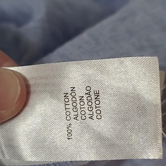 Designers Society Chambray & White Lace Sleeveless Top size Medium - Picture 7 of 8